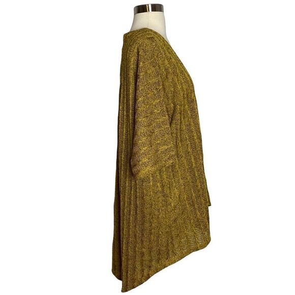 Lularoe Open Front Cardigan Sweater Size Small 3/4 Sleeve Yellow Tan - Picture 2 of 9